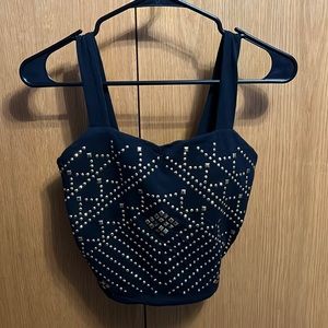 Bongo bedazzled crop top